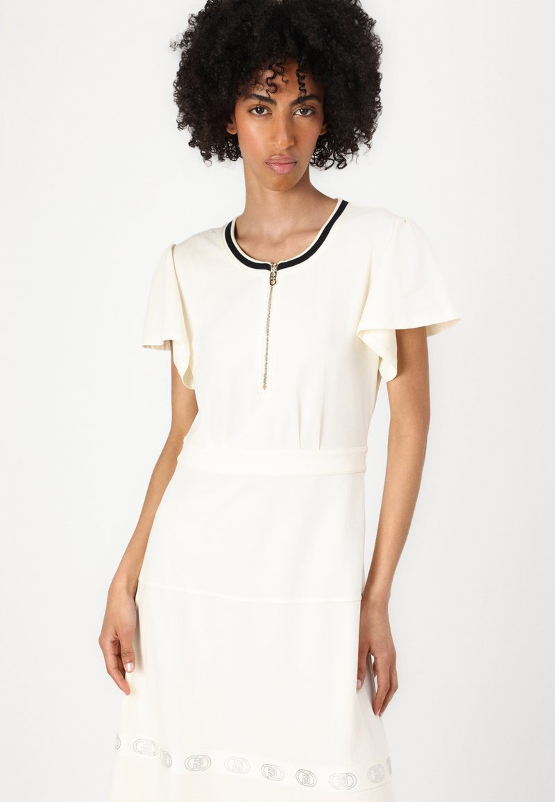 jo cream puff-sleeve dress Loeffler Randall