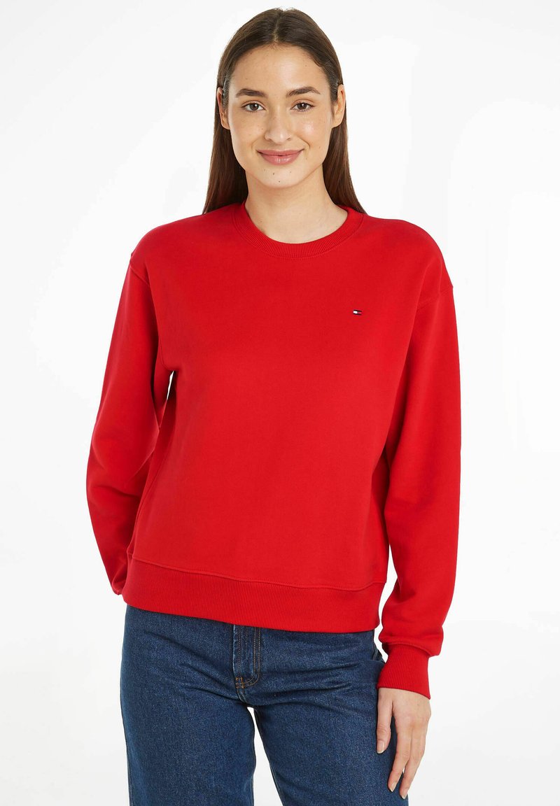 Tommy Hilfiger FLAG ON CHEST - Felpa - rot