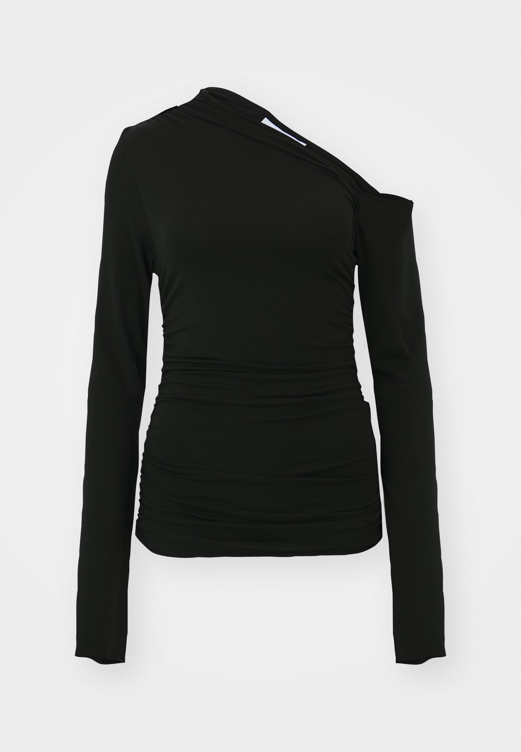 【即日発送】Acka drape volume tops Satin Blouse With Draped Neckline | Blumarine