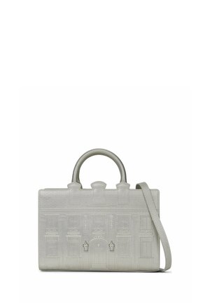 KARL LAGERFELD, KARL LAGERFELD TOP HANDLE RUE ST-GUILLAUME METALLIC SATCHEL - Handbag - silver-coloured