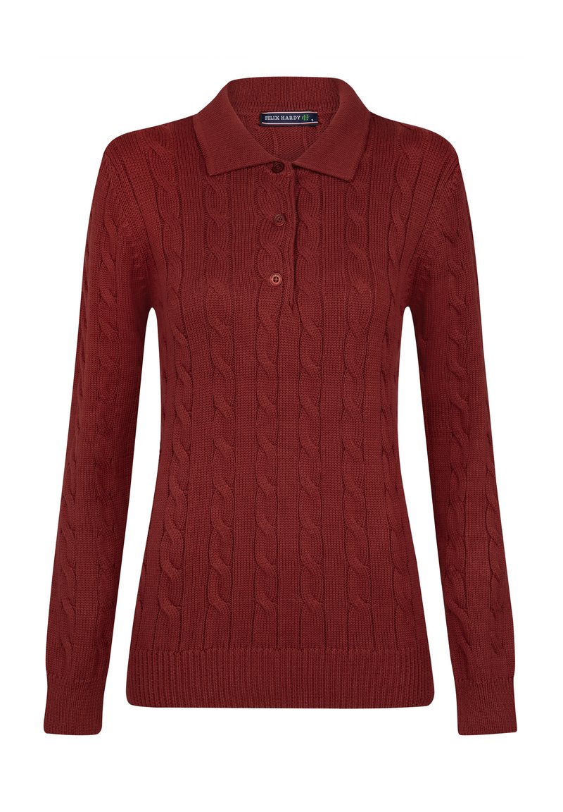 Felix Hardy CABLE - Langarmshirt - bordeaux