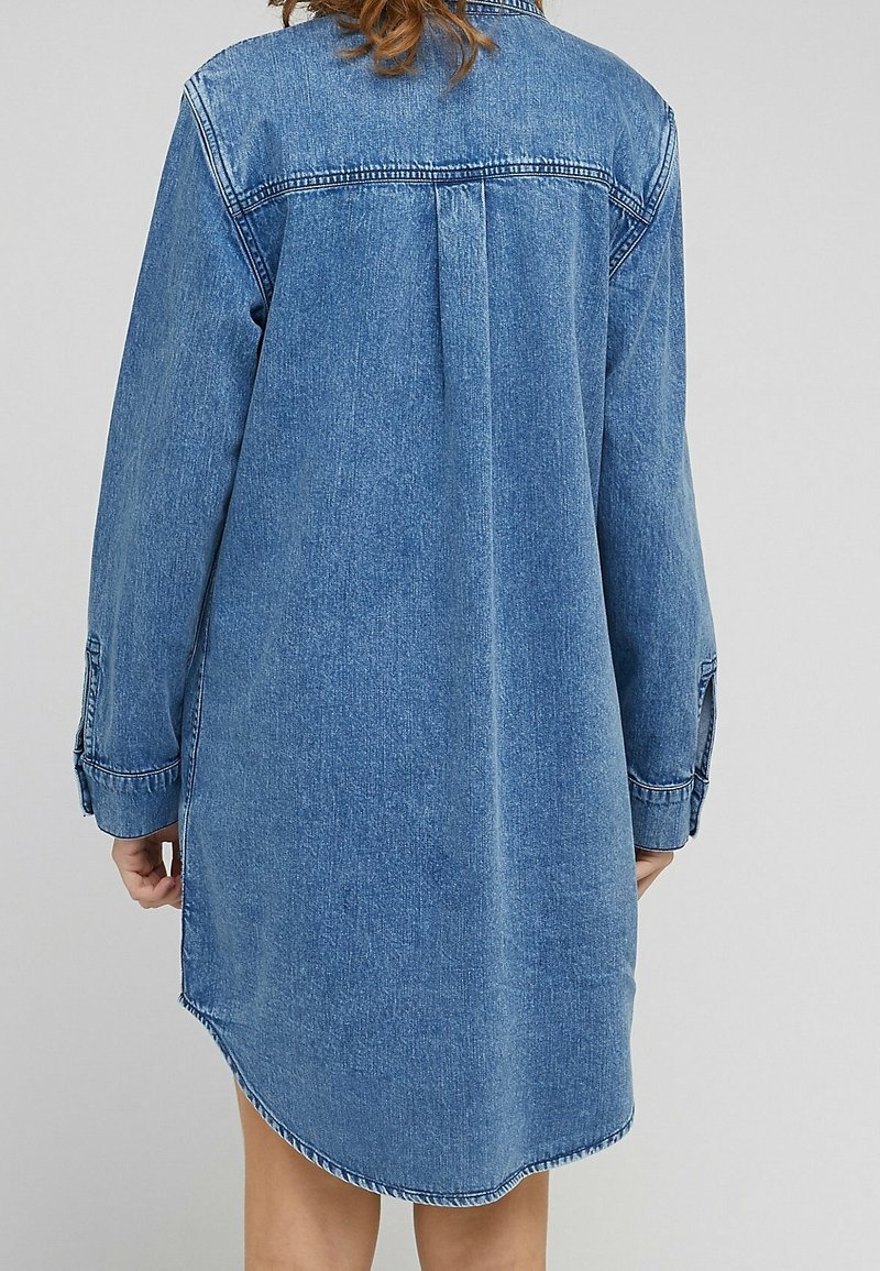 open lace back dress Blue | Tie Front Smock Dress