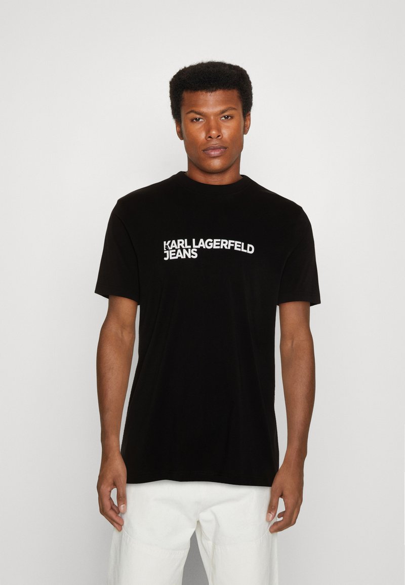 Karl Lagerfeld Jeans - REGULAR TEE - Apdrukāts T-krekls - black, Palielināt