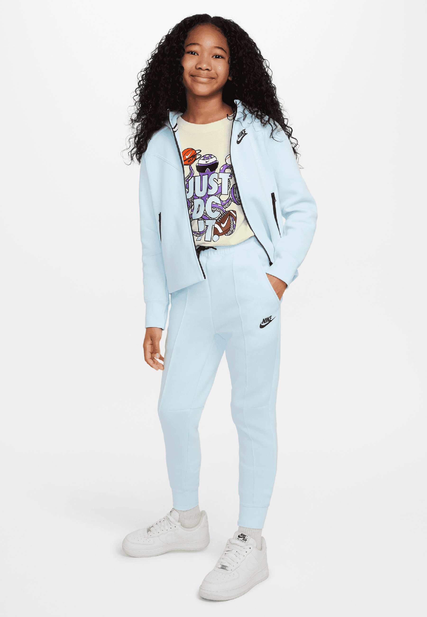 pantalon nike tech azul claro