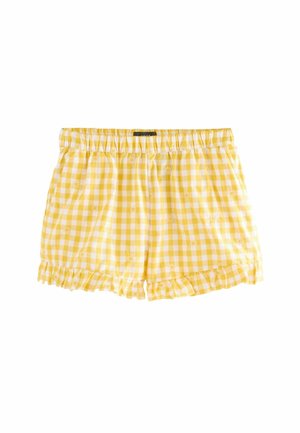 REGULAR FIT - EMBROIDERED GINGHAM  - Shortsit - yellow