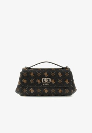 Guess, EMELIE LOGO FLAP CROSSBODY - Sac à main - espresso logo