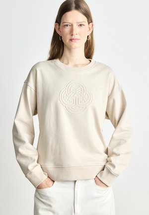 RAISED GRAPHIC C NECK - Camisola - putty