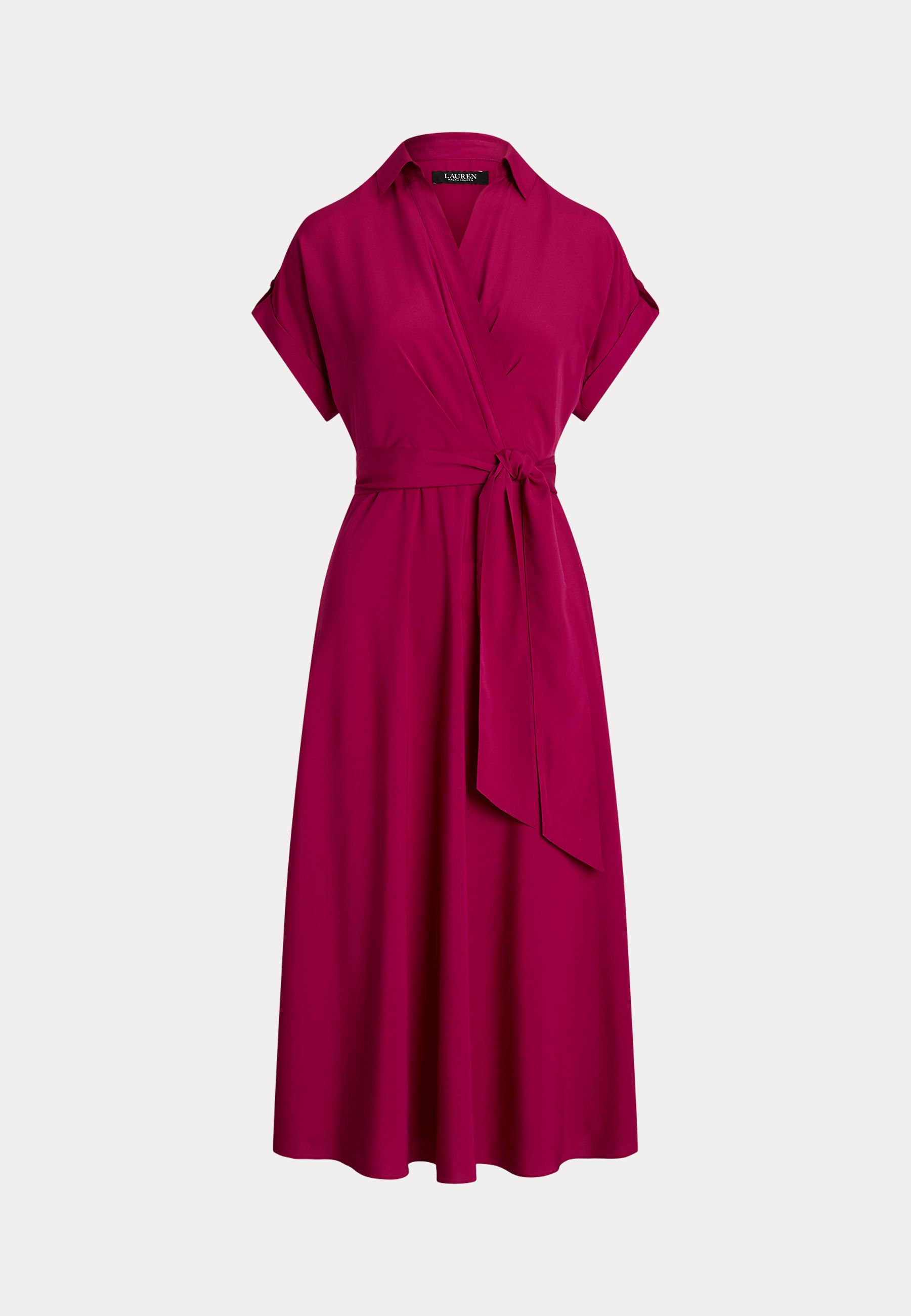 【LAUREN RALPH LAUREN】BELTED CREPEシュミーズドレス Belted Crepe Dress