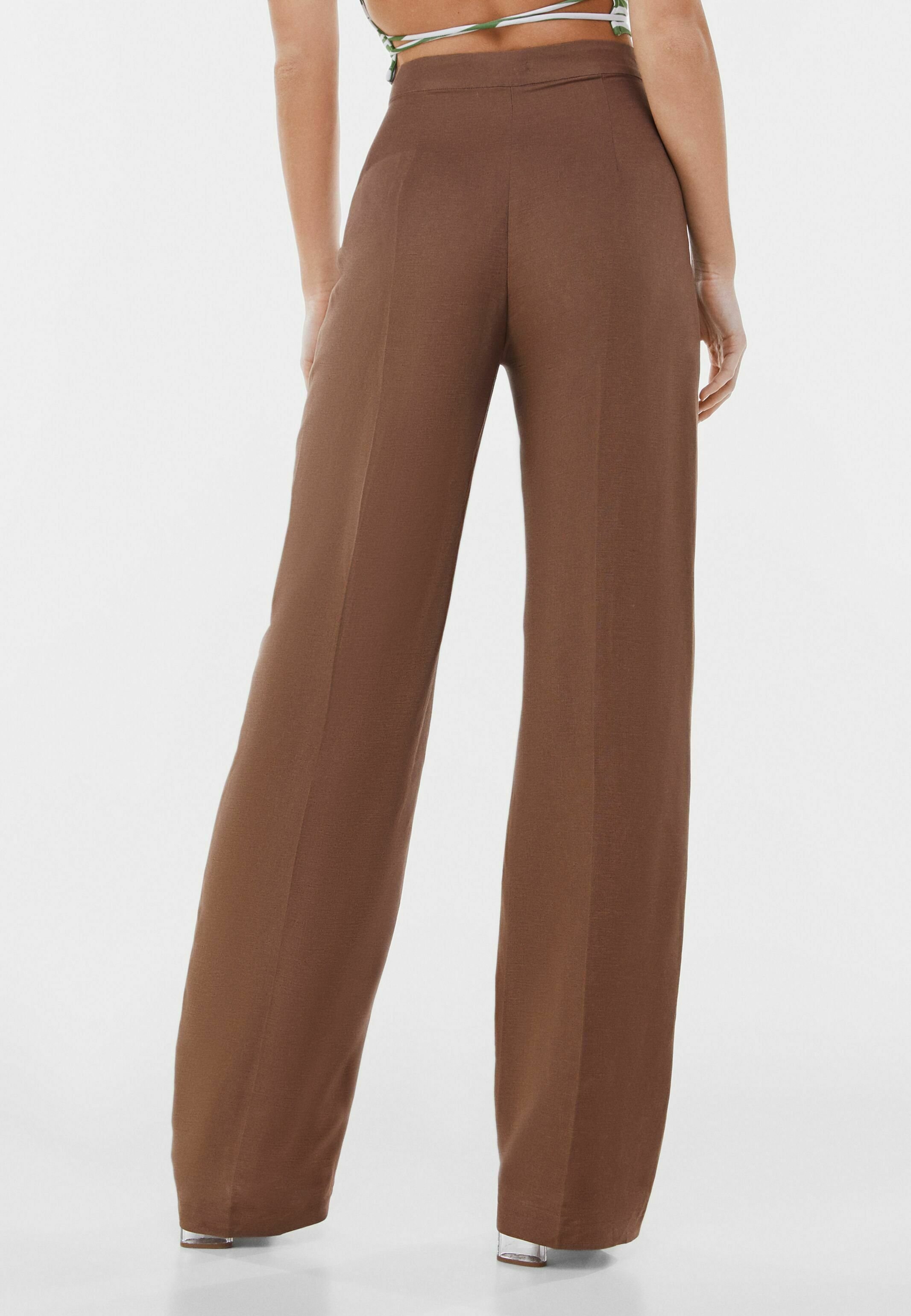 brown wide leg trousers