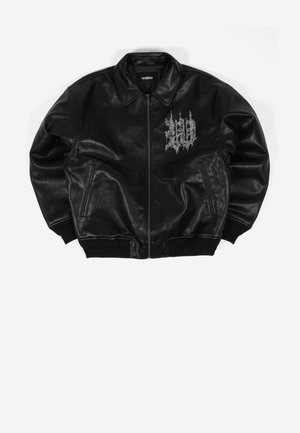 Wasted Paris STRONGHOLD VARSITY JACKET UNISEX - Faux leather jacket - black