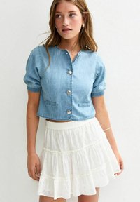 New Look - PUFF SLEEVE BUTTON DOWN - Blouse - blue Miniatuurafbeelding 1