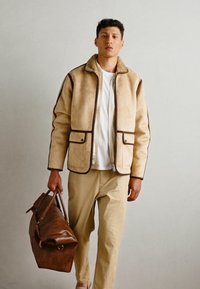 Scotch & Soda JACKET - Chaqueta de cuero sintético - tannin