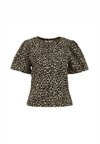 T-shirt med print - beige