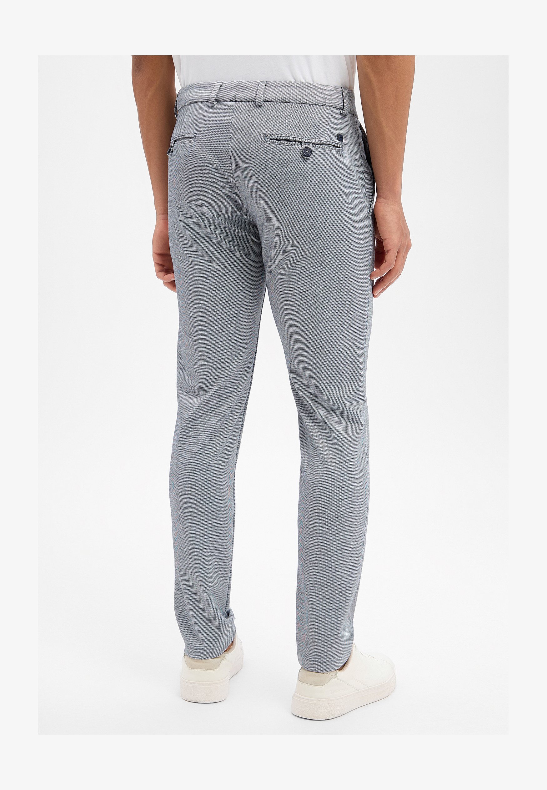 Bugatti Pantaloni Eleganti Casual Uomo/Donna – Maglia Viscosa Elastica, Orlo A Costine Con Coulisse, Beige