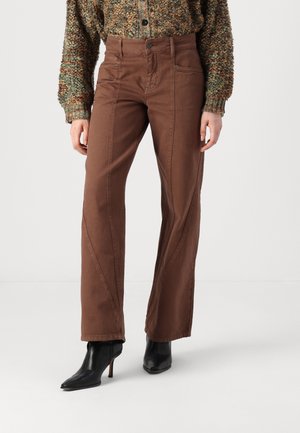 SNROY  - Wide Leg - medium brown denim
