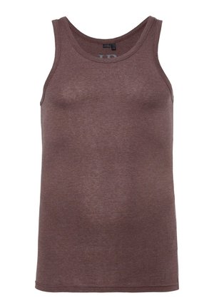 JP1880, VEST, SLEEVELESS, MOTTLED RIBBED JERSEY, UP TO 8XL - Maglietta intima - dark brown