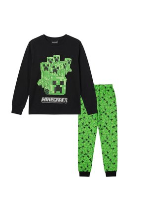 Fabelkids, MINECRAFT CREEPER JUNGEN SCHLAFANZUG PYJAMA LANGARM - Pyjama set - schwarz