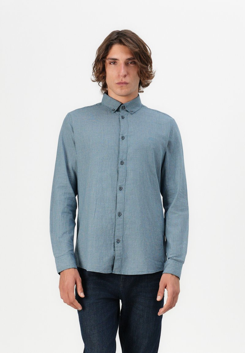 TOM TAILOR STRUCTURED SHIRT - Camisa - teal