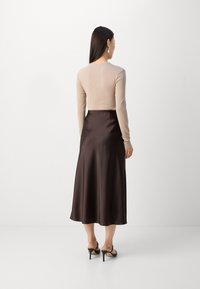 Lindex MARIA - A-linjekjol - dark brown