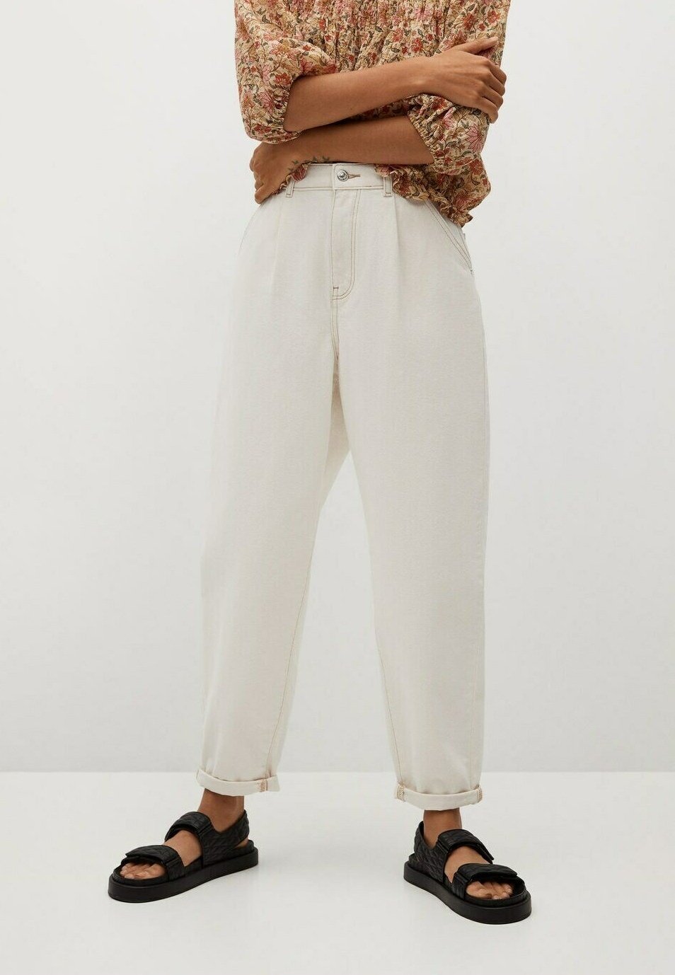 Mango MICHELLE - Relaxed fit jeans - ecru/off-white - Zalando.co.uk