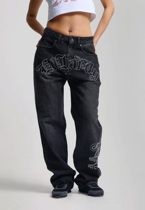 Ed Hardy, GOTHIC PANTHER - Relaxed fit jeans - black