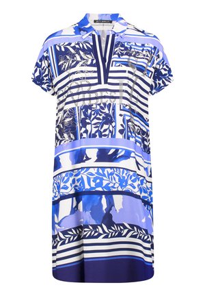 Betty Barclay, BETTY BARCLAY MIT ÜBERSCHNITTENEN ÄRMELN SOMMERKLEID - Ingruha - blau weiß