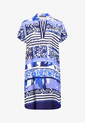 Betty Barclay, BETTY BARCLAY MIT ÜBERSCHNITTENEN ÄRMELN SOMMERKLEID - Ingruha - blau weiß