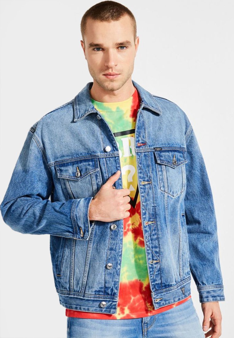 Guess JBALVIN - Chaqueta vaquera - blue/azul - Zalando.es