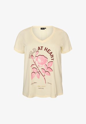 Zizzi, T-shirts print - beige