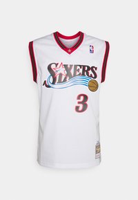 Mitchell & Ness NBA ALLEN IVERSON PHILADELPHIA 76ERS SWINGMAN HOME - Ρούχα για κλαμπ - white
