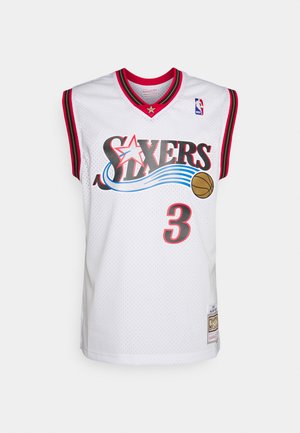 Mitchell & Ness, NBA ALLEN IVERSON PHILADELPHIA 76ERS SWINGMAN HOME - Ρούχα για κλαμπ - white