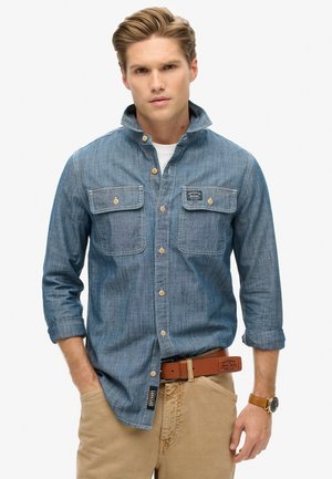 Superdry & Co, LONG SLEEVE - Overhemd - mid blue