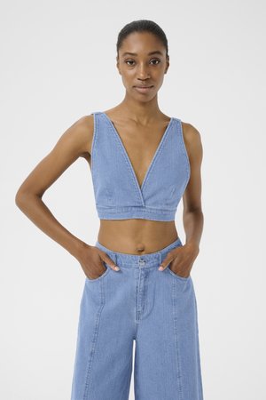 FIBI TOP - Topper - mid blue washed