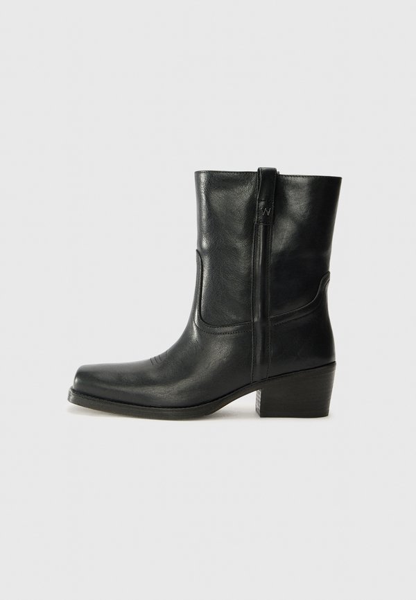 RANCH - Cowboy/biker ankle boot - nero