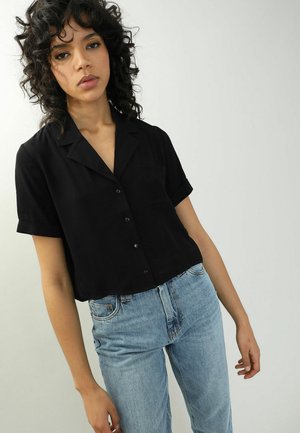 Button-down blouse - schwarz