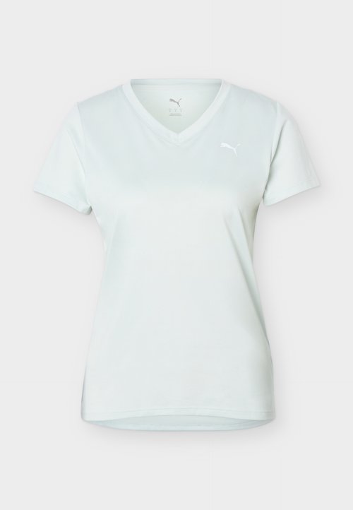 PUMA TAD ESSENTIAL V NECK TEE - Sports T-shirt - créme de mint — photo 5