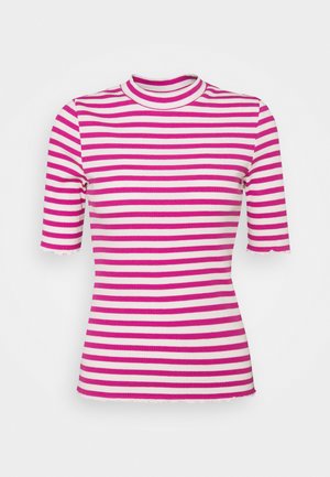 SLFANNA CREW NECK TEE - T-shirt z nadrukiem - rose violet