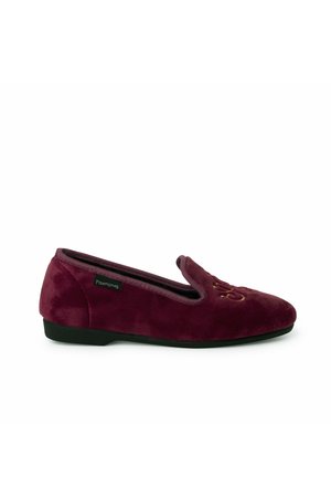VENECIANAS CON BORDADO - Chaussons - burdeos