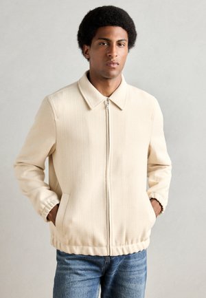 Lindbergh TEXTURED ZIP THROUGHT JACKET - Sommerjakke - off white