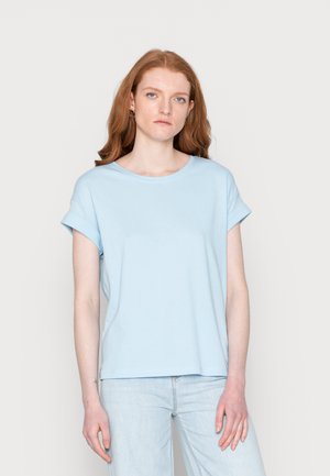 SHORTSLEEVE,TURN-UP SLEEVE - T-shirts - blue