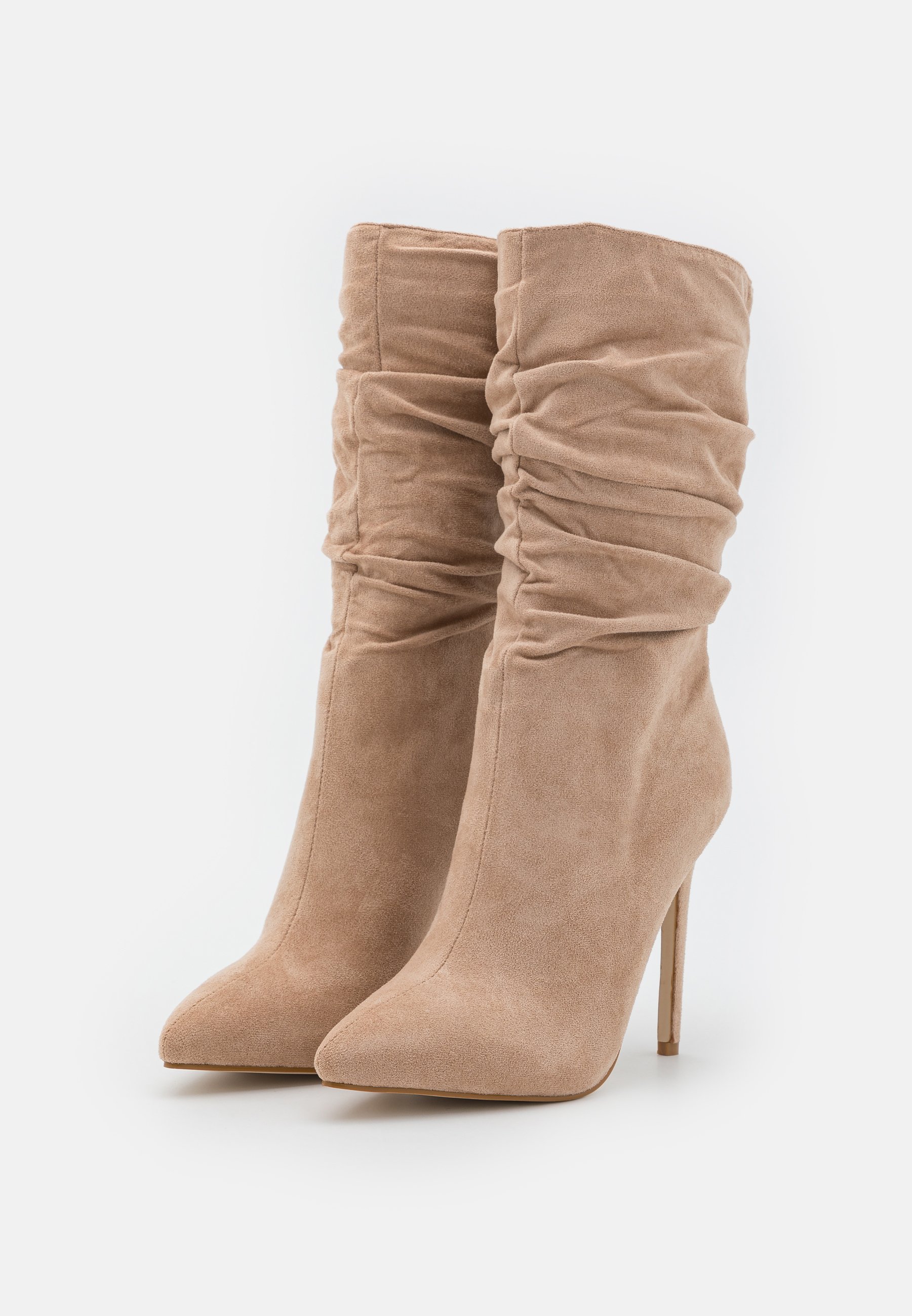 taupe slouch booties