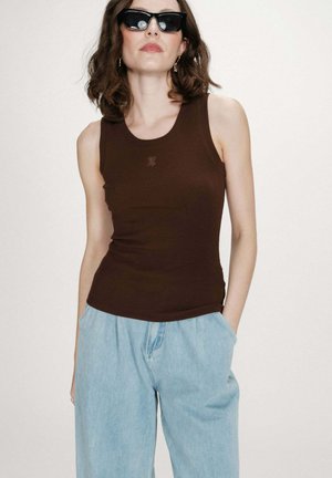 BRODÉ VALOU - Débardeur - chocolat