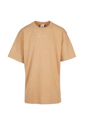 SMALL SIGNATURE DISTRESSED HEAVY - T-shirt med print - sand