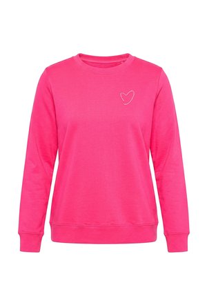 MIAMODA, SWEATSHIRT, COMFORT FIT, SMALL PRINT - Sweatshirt - hibiscus pink
