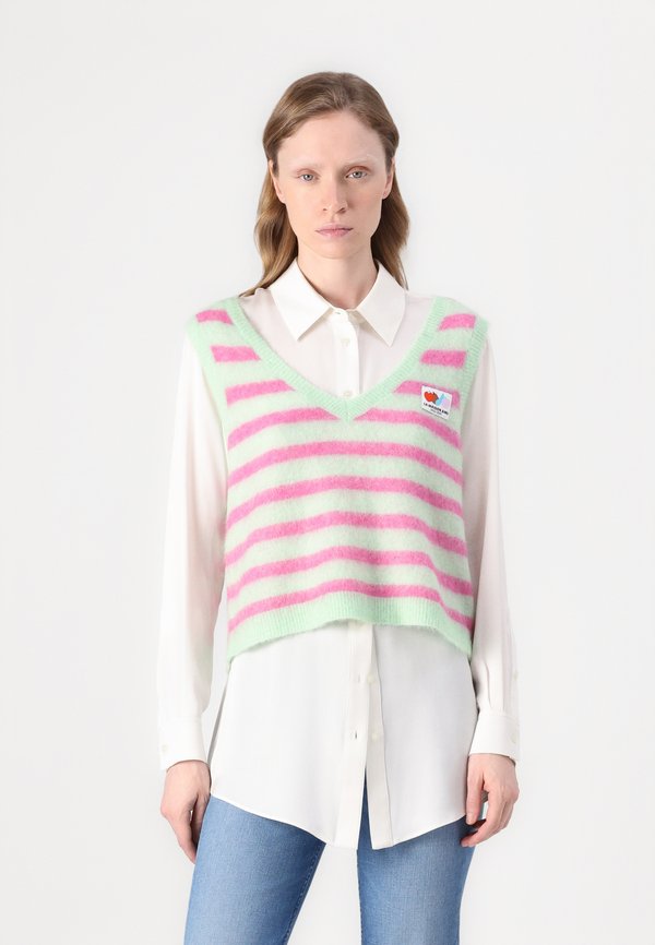 NENYBAY - Waistcoat - hibiscus raye amande