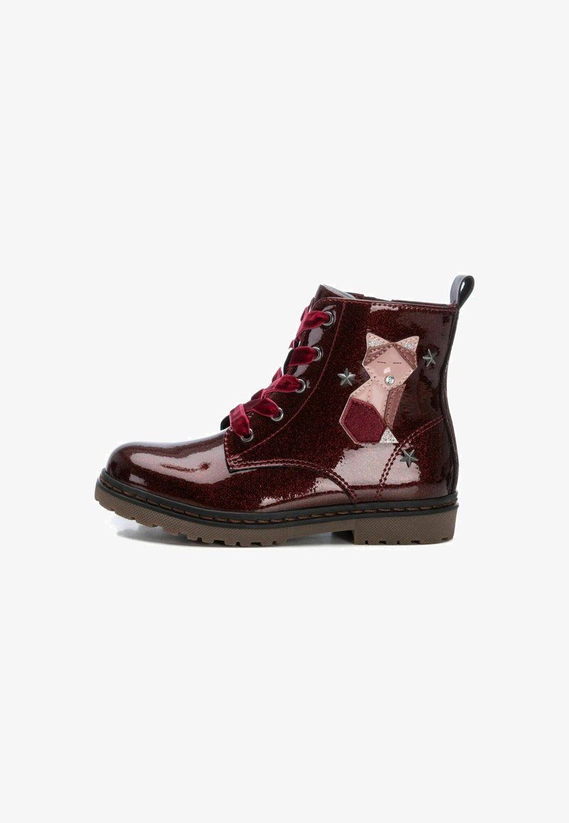 XTI Botines con cordones - burgundy