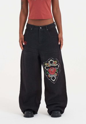 IN MEMORY APPLIQUE XXTRA  - Vaqueros baggy - black