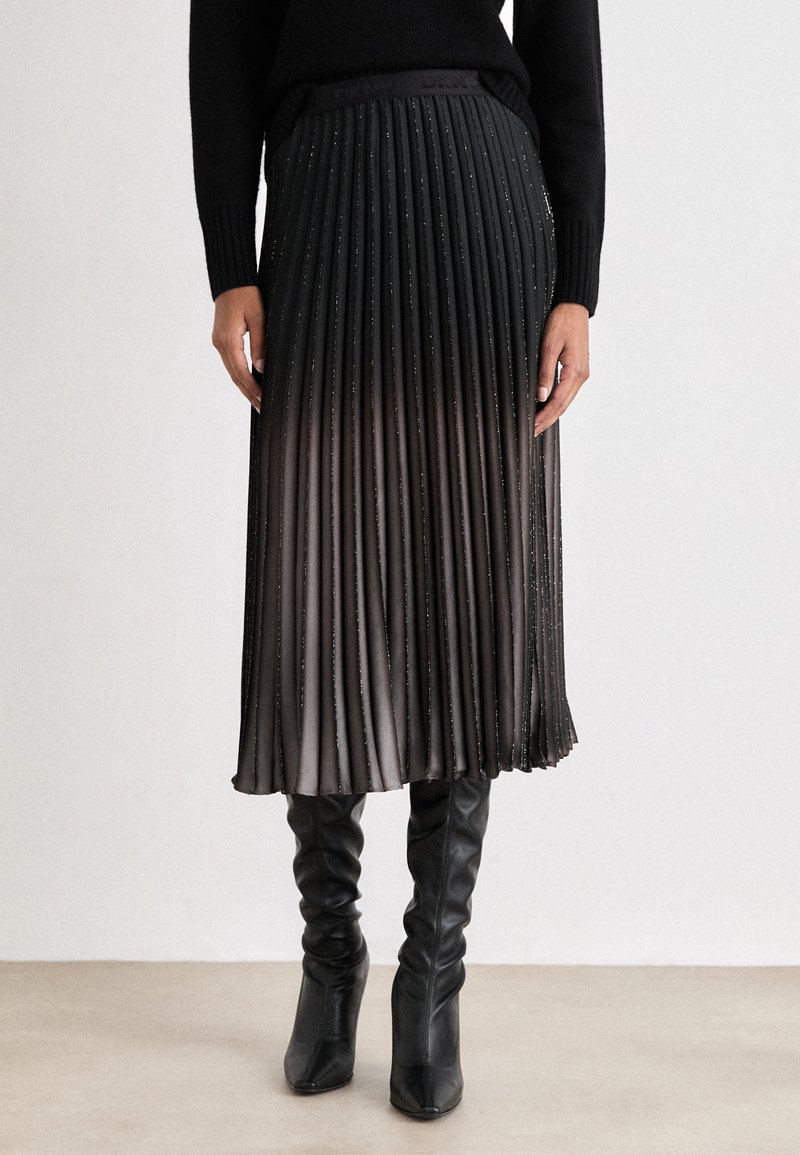 DKNY PULL ON PLEATED OMBRE SKIRT - Rakott szoknya - ash grey