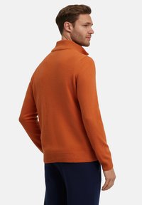FALKE BASIC LAMBSWOOL HALF-ZIP - Maglione - tandoori