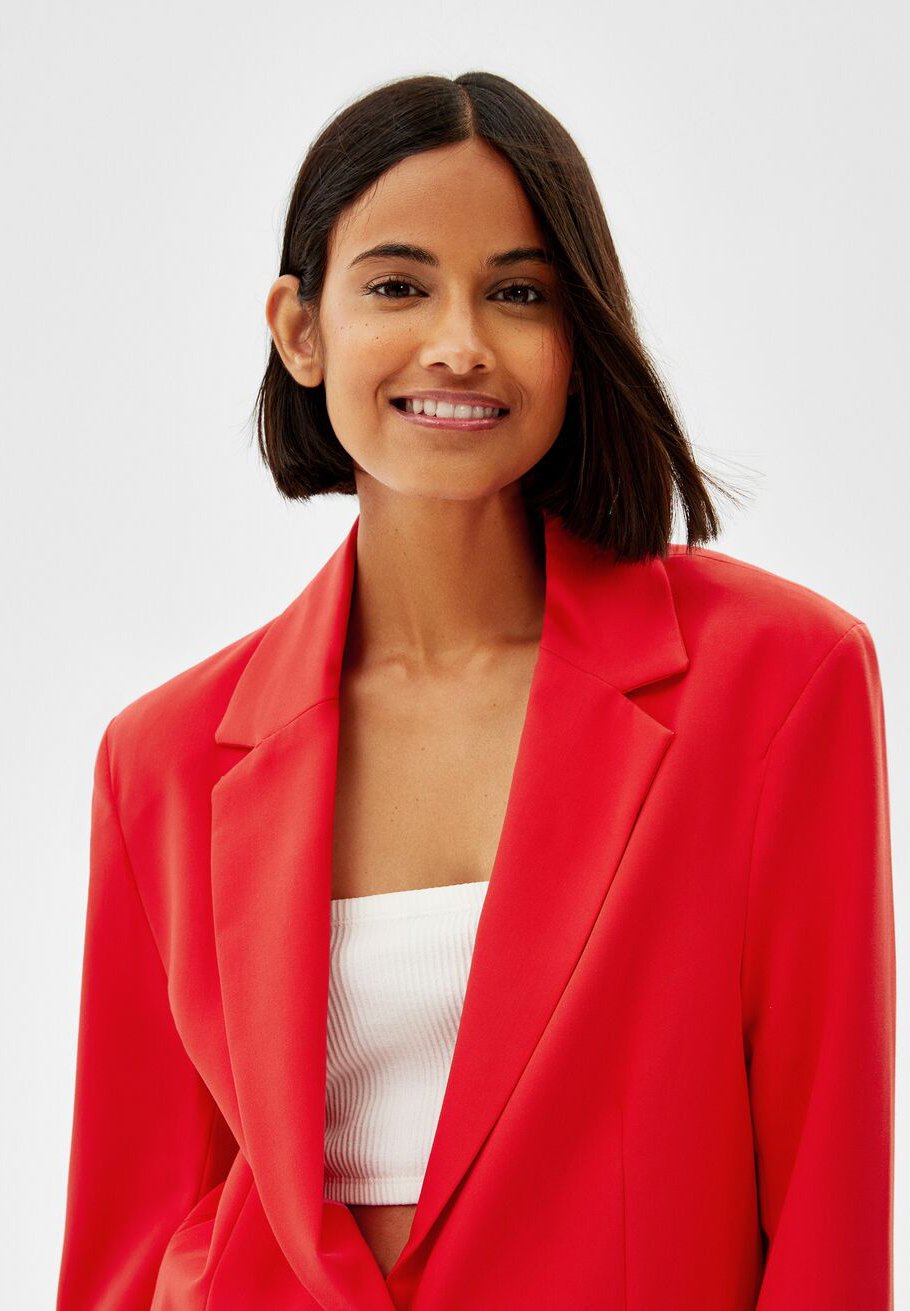 Bershka FEMININE CUT - Blazer - red/rood - Zalando.nl